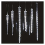 LED Christmas garland - icicles, 6 pcs, 2 m, indoor and outdoor, cold white