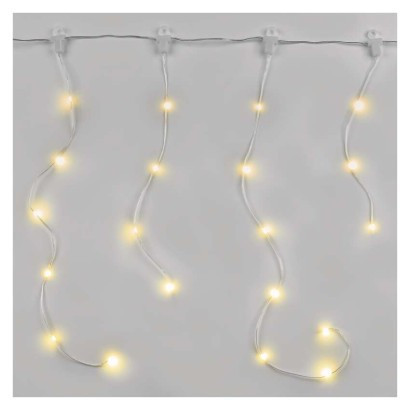 LED Christmas drop chain - icicles, 1,7 m, indoor and outdoor, warm white, programs