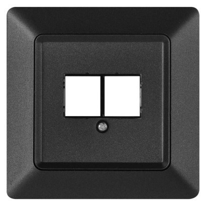 Cover for data socket 2xRJ45, anthracite