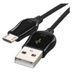 USB-A 2.0 / micro USB-B 2.0, Schnellladung, 1 m, schwarz