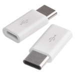 Adapter micro USB-B 2.0 / USB-C 2.0, biały, 2 szt.