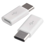 Adaptér micro USB-B 2.0 / USB-C 2.0, biely, 2 ks