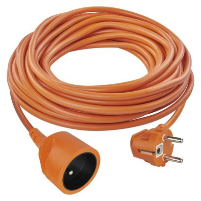 Verlängerungskabel 25 m / 1 Steckdose / orange / PVC / 230 V / 1,5 mm2