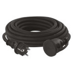 Outdoor-Verlängerungskabel 10 m / 1 Steckdose / schwarz / Gummi-Neopren / 230 V / 1,5 mm2