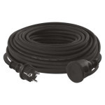 Outdoor-Verlängerungskabel 30 m / 1 Steckdose / schwarz / Gummi-Neopren / 230 V / 1,5 mm2