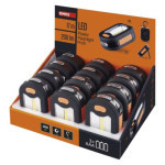 COB LED work lamp P3889, 200 lm, 3× AAA, 12 pcs, display box