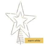 Štandardná LED vianočná hviezda, 28,5 cm, vnútorná a vonkajšia, teplá biela