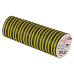 Insulating tape PVC 19mm / 20m green-yellow