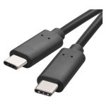 USB-C 3.1 / USB-C 3.1 charging and data cable, 1 m, black