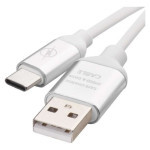 Nabíjací a dátový kábel USB-A 2.0 / USB-C 2.0, 1 m, biely