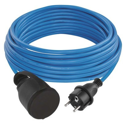 Weatherproof prodlužovací kabel 10 m / 1 zásuvka / černý / PVC / 230 V / 1,5 mm2