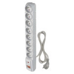 Surge protector - 8 sockets 1,5m, grey