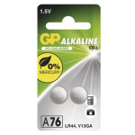 Alkalická gombíková batéria GP A76F (LR44)