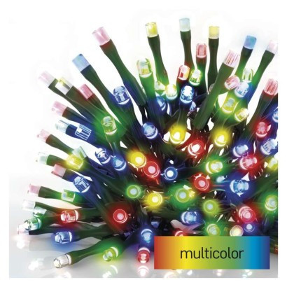 LED-Weihnachtskette, 4 m, innen und außen, multicolor, Timer