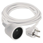 Extension cable 2 m / 1 socket / white / PVC / 1 mm2