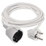 Extension cable 3 m / 1 socket / white / PVC / 1.5 mm2
