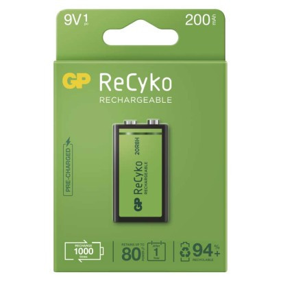 Rechargeable battery GP ReCyko 200 (9V)