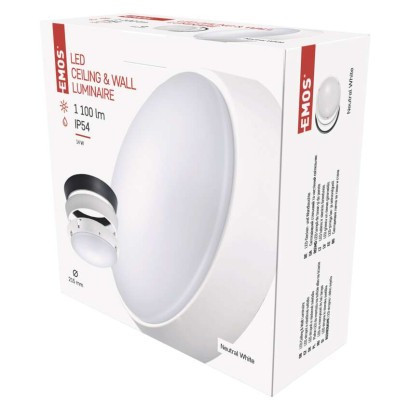 LED luminaire ZURI, round b/w 14W neutral white