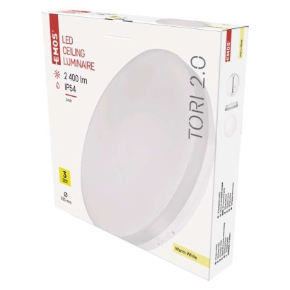 LED-Leuchte TORI, rund weiß 24W warmweiß, IP54