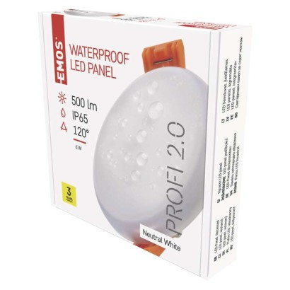 LED recessed luminaire VIXXO, round, white, 6W neut. White, IP65