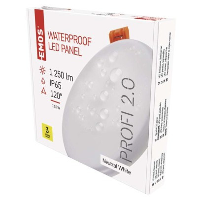 LED-Einbauleuchte VIXXO, rund, weiß, 13,5W neutr. b., IP65