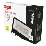 LED reflektor AVENO 48W, čierny, neutrálna biela