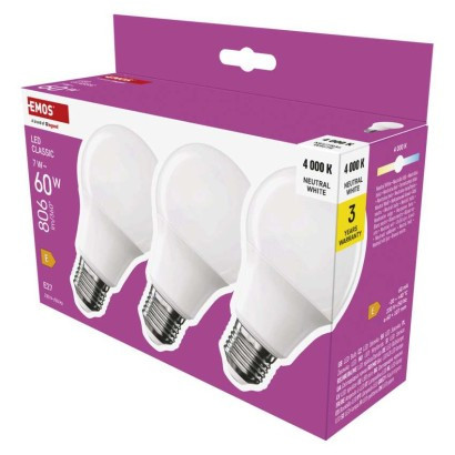 LED bulb Classic A60 / E27 / 7 W (60 W) / 806 lm / neutral white