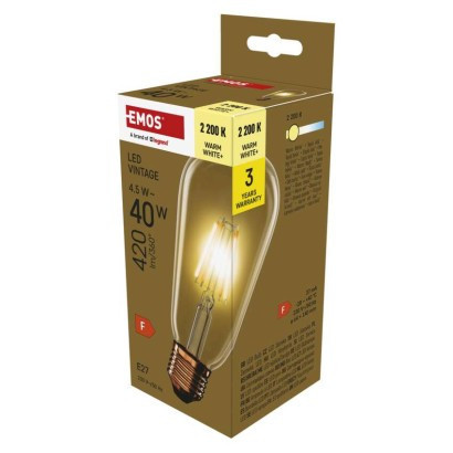 Żarówka LED Vintage ST64 / E27 / 4,5 W (40 W) / 420 lm / ciepła biel