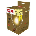 LED žiarovka Vintage G125 / E27 / 4,5 W (40 W) / 420 lm / teplá biela