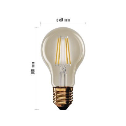 Żarówka LED Vintage A60 / E27 / 4,5 W (40 W) / 420 lm / ciepła biel