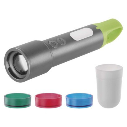 LED rechargeable metal flashlight, 600 lm, 1 200 mAh