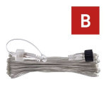 Extension cable for connecting chains Standard transparent, 10 m, outdoor and indoor