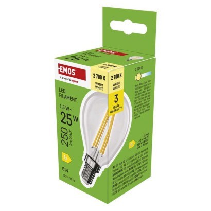 Żarówka LED Filament Mini Globe / E14 / 1,8 W (25 W) / 250 lm / ciepła biel