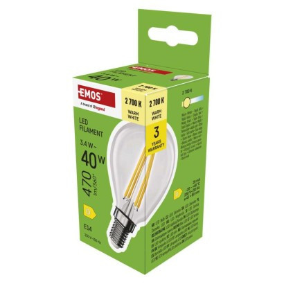 LED bulb Filament Mini Globe / E14 / 3,4 W (40 W) / 470 lm / warm white