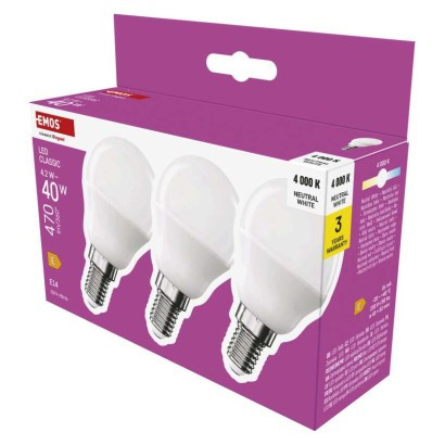 LED žiarovka Classic Mini Globe / E14 / 4,2 W (40 W) / 470 lm / neutrálna biela