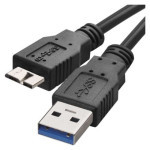 Nabíjací a dátový kábel USB-A 3.0 / micro USB-B 3.0, 1 m, čierny