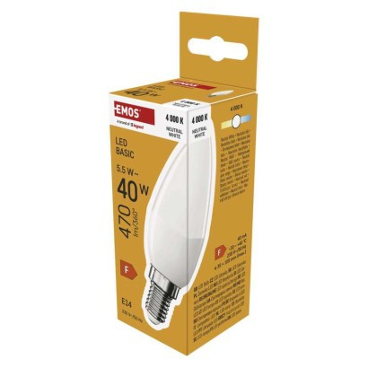 LED žiarovka Basic candle / E14 / 5,5 W (40 W) / 470 lm / teplá biela