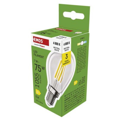 Żarówka LED Filament Mini Globe / E14 / 7 W (75 W) / 1055 lm / neutralna biel