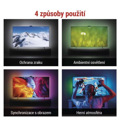 GoSmart Ambientní LED RGB osvětlení za TV 75“ (189 cm)