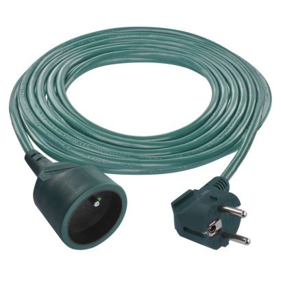 Prodlužovací kabel 5 m / 1 zásuvka / zelený / PVC / 1 mm2