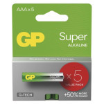 Alkalická baterie GP Super AAA (LR03) 5 ks