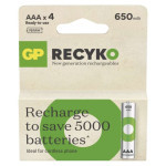 Nabíjecí baterie GP ReCyko 650 mAh AAA (HR03), 4 ks