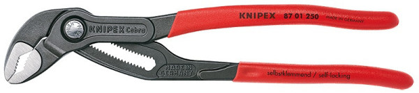 8701250 KNIPEX COBRA tubular pliers, handles PVC coated, length 250mm