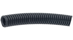 Kabelová chránička, NW 12, černá, termoplastický polyester, jemný profil drážek, 10m na cívce